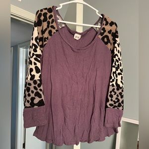 BiBi waffle knit top